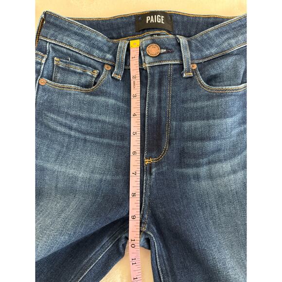 PAIGE Hoxton Slim High Rise Jeans in Hampton Wash Size 24 - Picture 15 of 16
